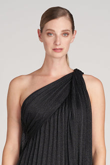 Halston | Clare Dress In Shimmer Jersey | Black
