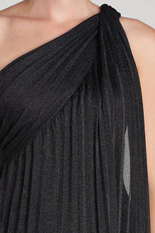 Halston | Clare Dress In Shimmer Jersey | Black