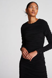 Halston | Gwen Dress In Stretch Jersey | Black