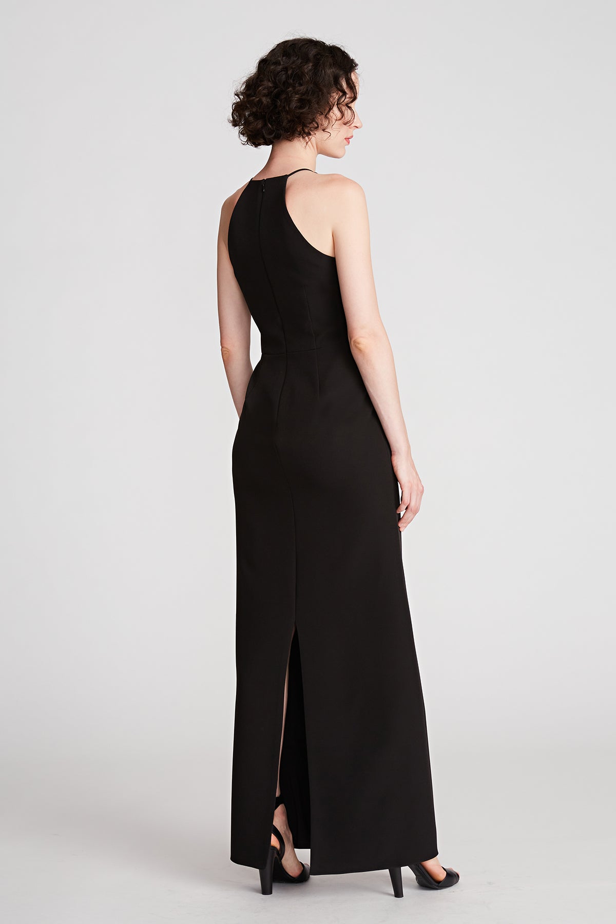 Halston | Annika Gown In Stretch Crepe | Black
