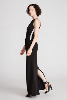 Halston | Annika Gown In Stretch Crepe | Black