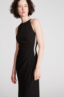 Halston | Annika Gown In Stretch Crepe | Black