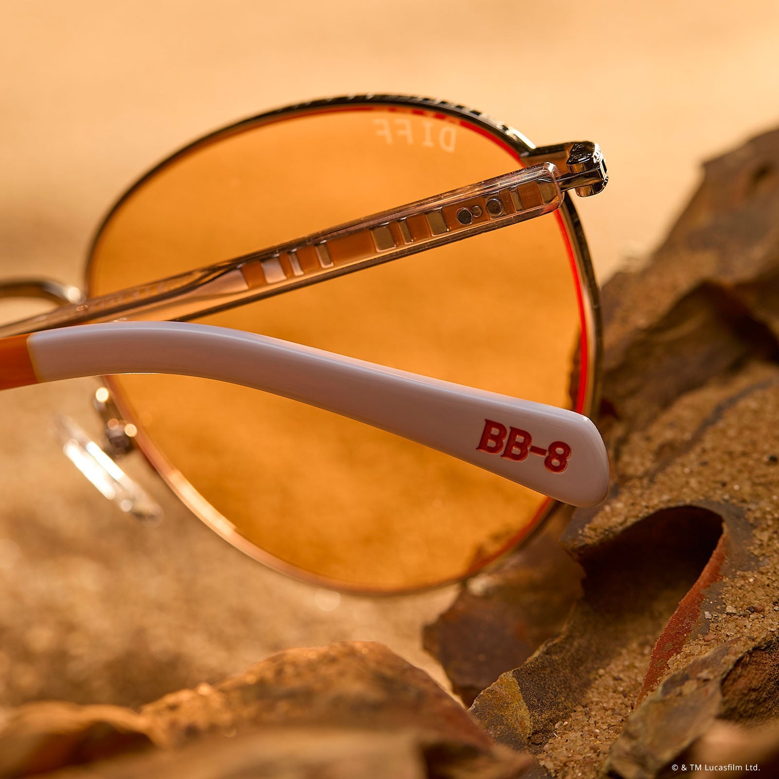 Unisex | BB-8 Sunglasses | Droid White | Silver/Orange Lenses