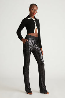Halston | Davon Pant In Sequin | Black