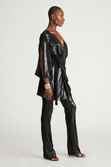 Halston | Davon Pant In Sequin | Black