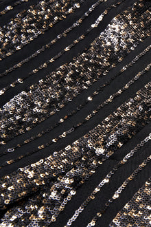 Halston | Elka Pants In Striped Sequin | Black
