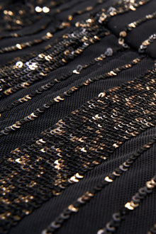 Halston | Elka Pants In Striped Sequin | Black