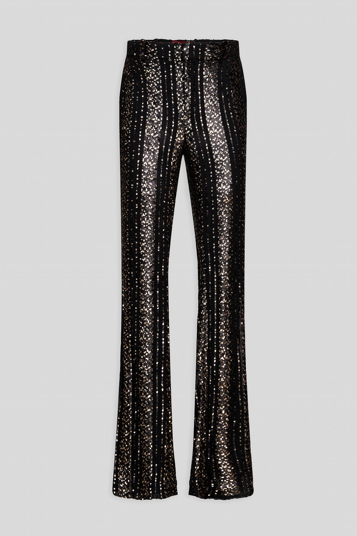 Halston | Elka Pants In Striped Sequin | Black