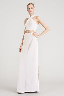 Halston | Rane Crepe Skirt | Chalk