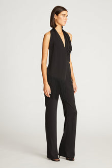 Halston | Tamra Jumpsuit In Fluid Crepe | Black