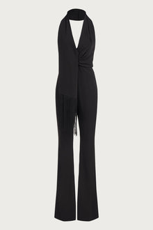 Halston | Tamra Jumpsuit In Fluid Crepe | Black