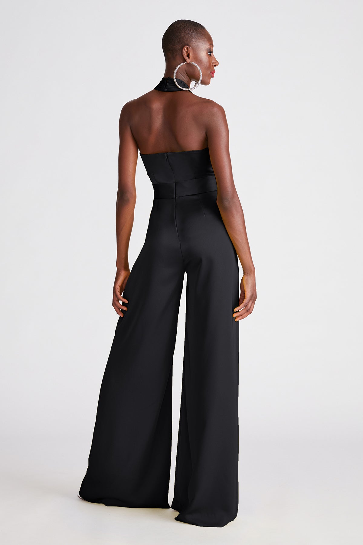 Halston | Kani Jumpsuit In Satin | Black