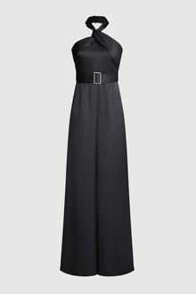 Halston | Kani Jumpsuit In Satin | Black