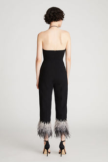 Halston | Kaitlyn Jumpsuit In Moss Crepe | Black