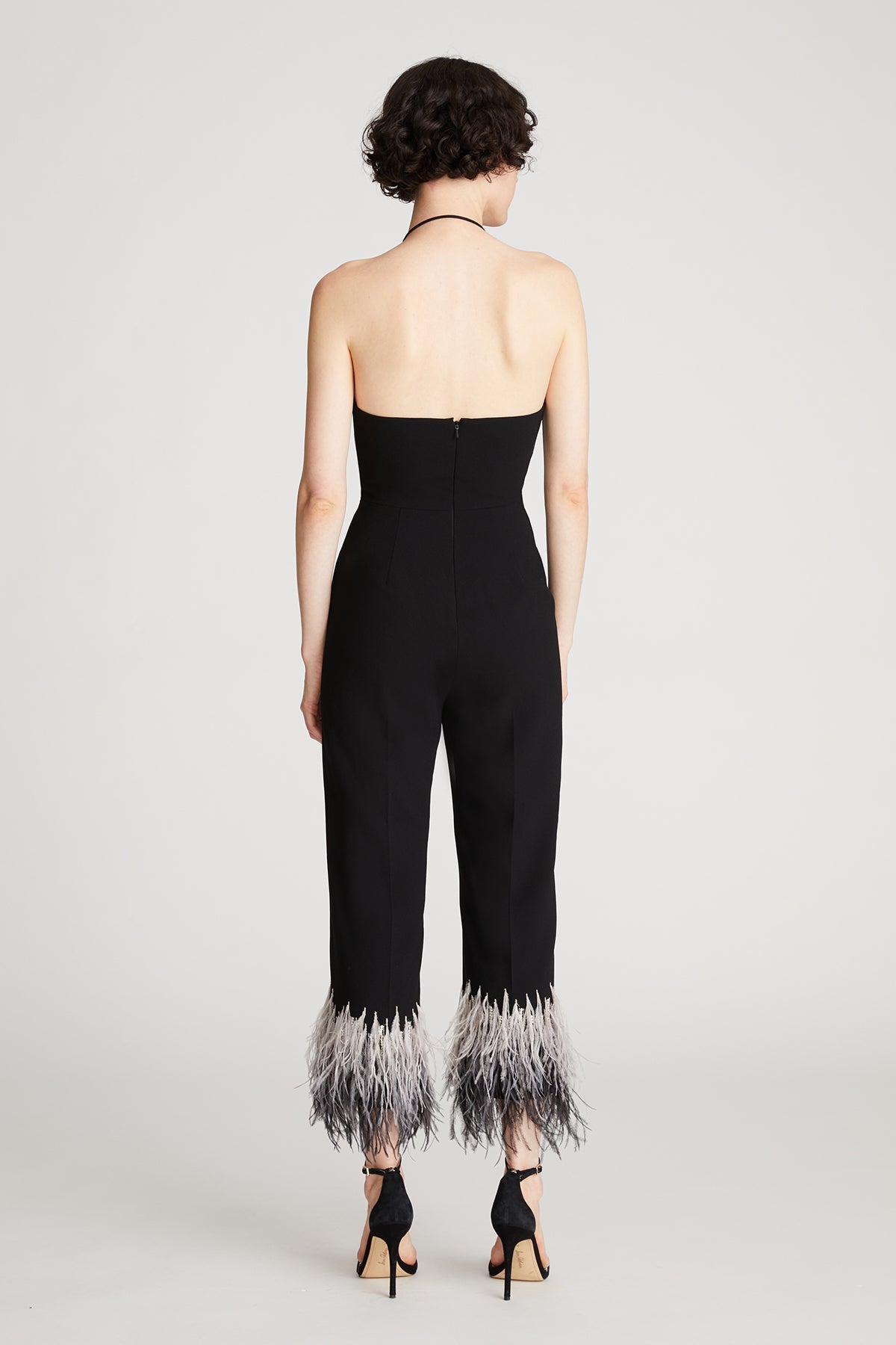 Halston | Kaitlyn Jumpsuit In Moss Crepe | Black