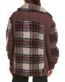 Free People | Womens | Sana Quilted Wool-Blend Bomber Jacket | Red