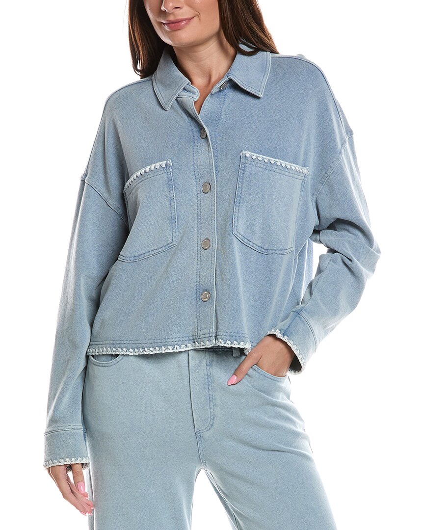 Z SUPPLY | Womens | All Day Crop Whipstitch Jacket | Blue