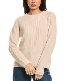 The Cashmere Project | Womens | Shaker Crewneck 100% Cashmere Sweater | White