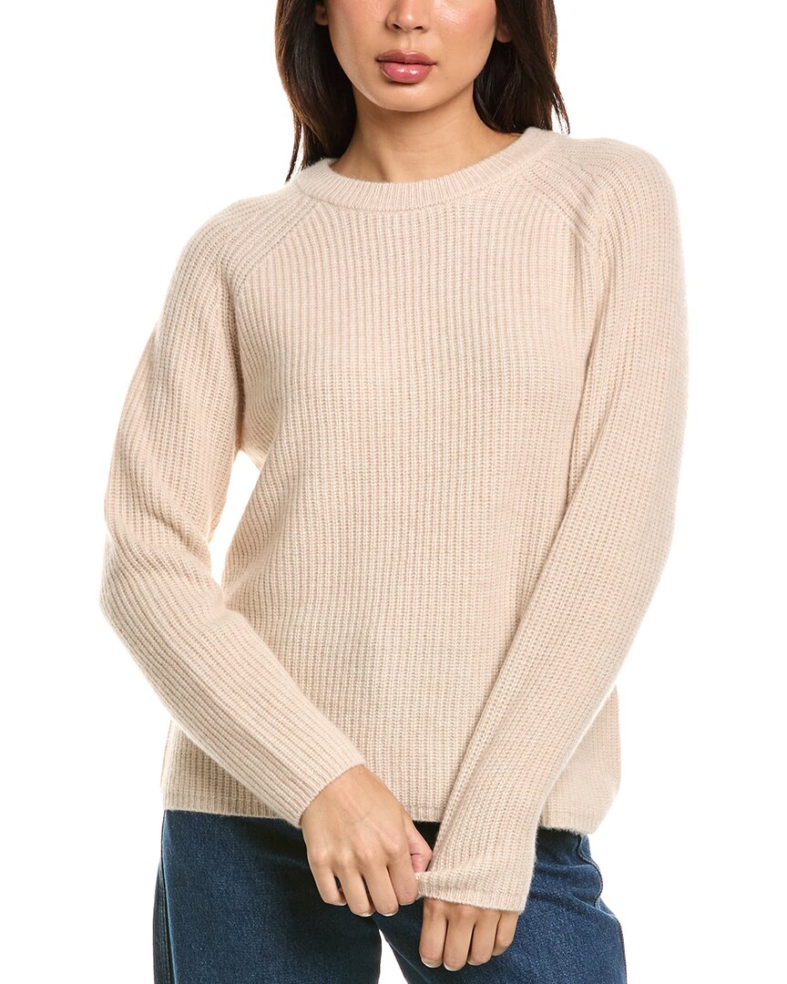 The Cashmere Project | Womens | Shaker Crewneck 100% Cashmere Sweater | White
