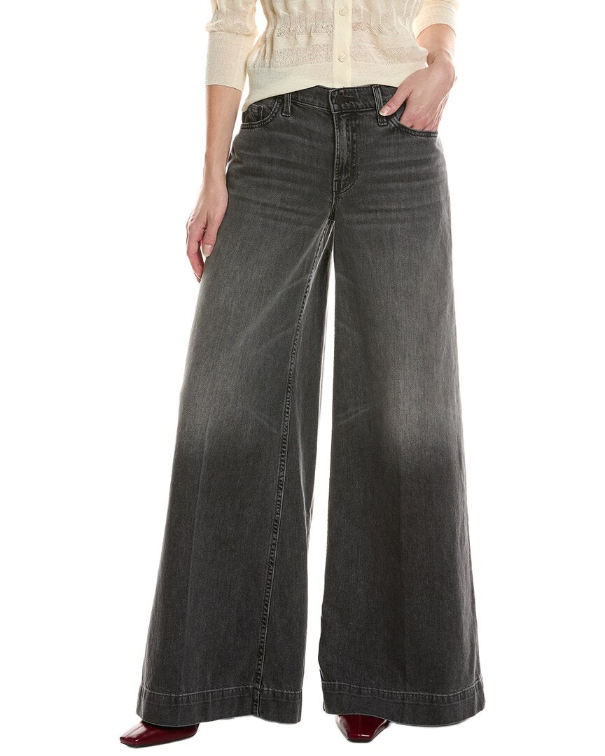 MOTHER | Womens | The Mid-Rise Headliner Heel Well Done Wide Leg Jean | Gray