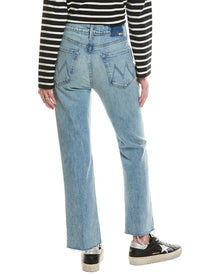 MOTHER | Womens | The Tripper Flood Fray Left In The Dust High-Rise Flare Jean | Blue