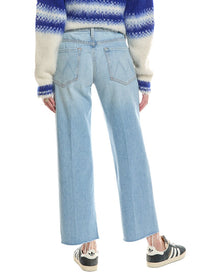 MOTHER | Womens | Mid-Rise Rambler Zip Ankle Fray Few And Far Between Jean | Blue