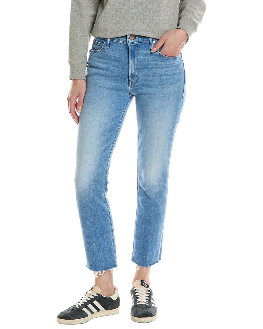 MOTHER | Womens | The Mid-Rise Dazzler Crop Fray Satisfy Your Cravings Jean | Blue