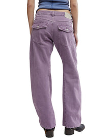 Free People | Womens | Highland Low-Rise Bowed J Cool Violet Jean | Purple
