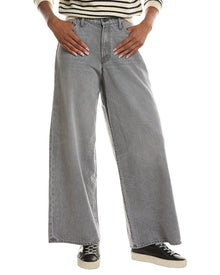 MOTHER | Womens | The Rigatoni Sneak On The Half Shell Wide Leg Jean | Gray