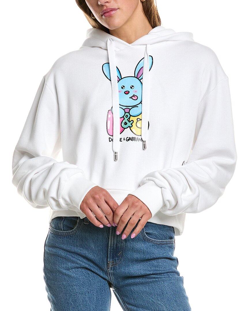Dolce & Gabbana | Womens | Hooded Sweatshirt | White