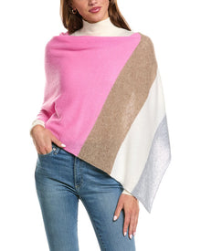 Portolano | Womens | Cowl Neck Cashmere Poncho | Pink