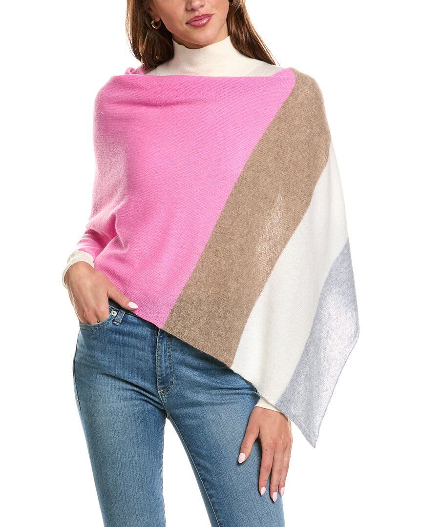 Portolano | Womens | Cowl Neck Cashmere Poncho | Pink