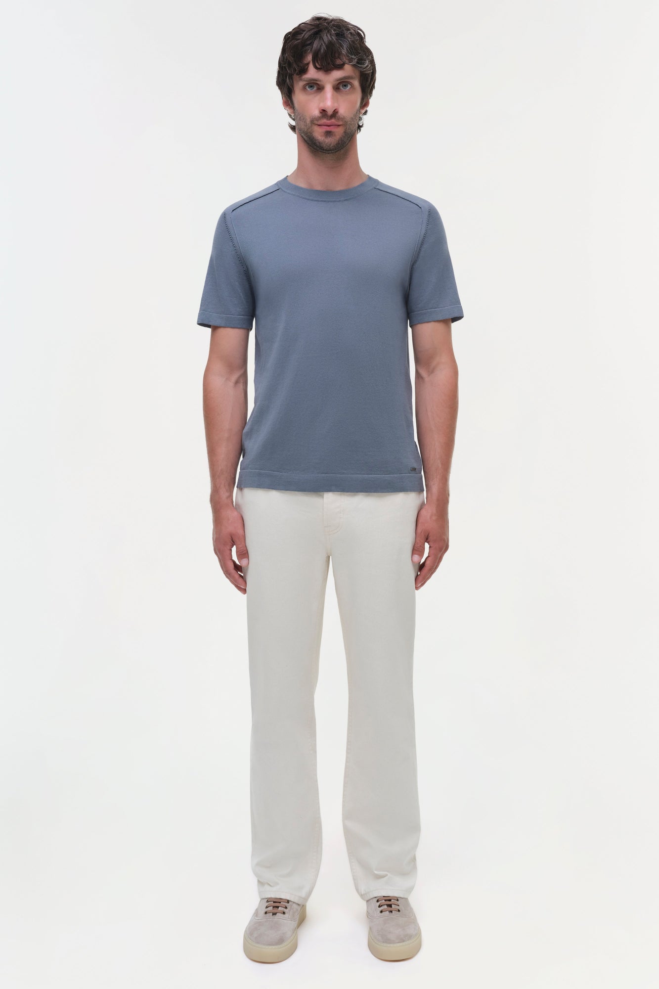 Mens | Kellyn Knit Crewneck | Steel