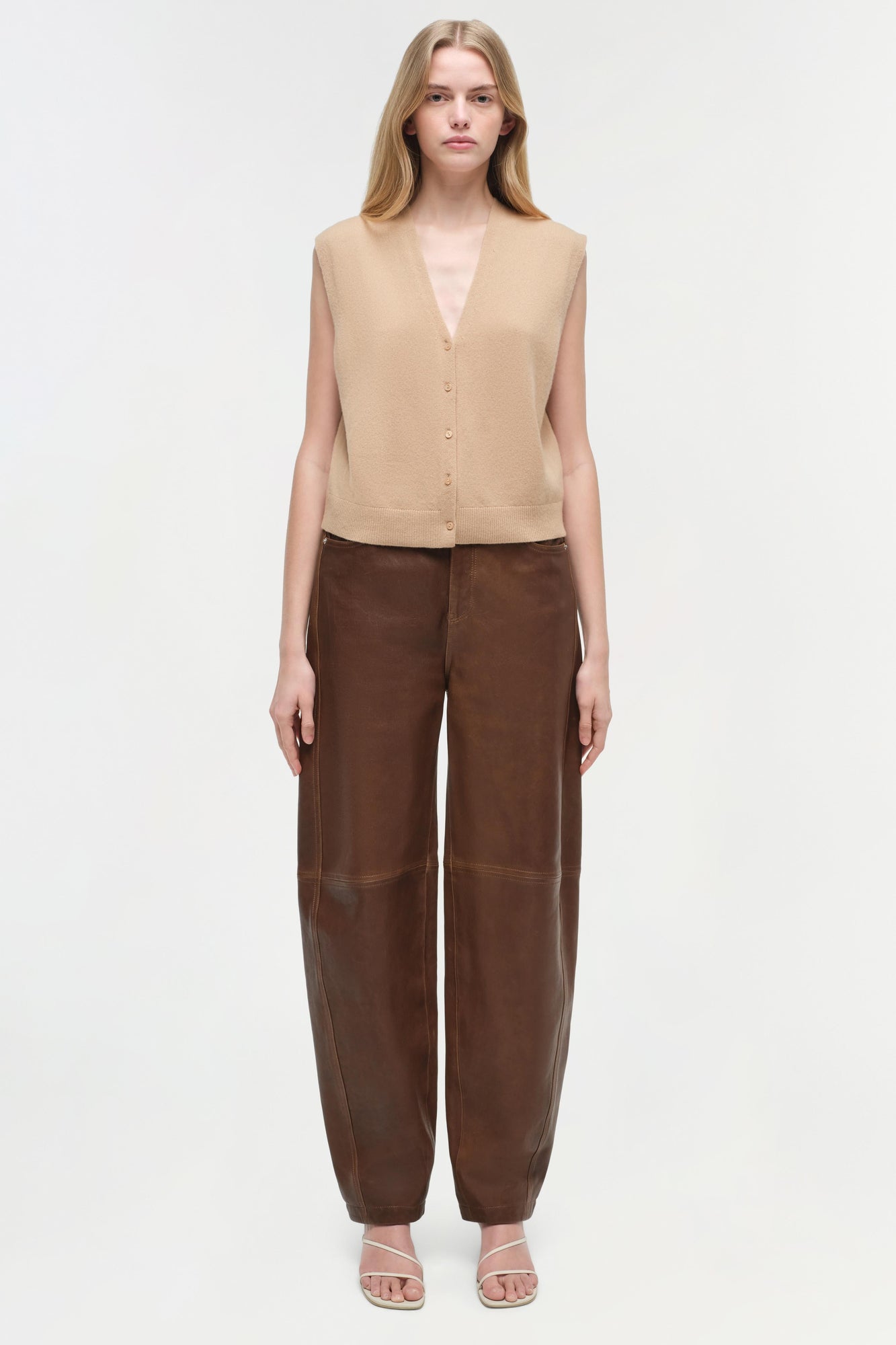 Womens | Rozzi Cashmere Vest | Taupe