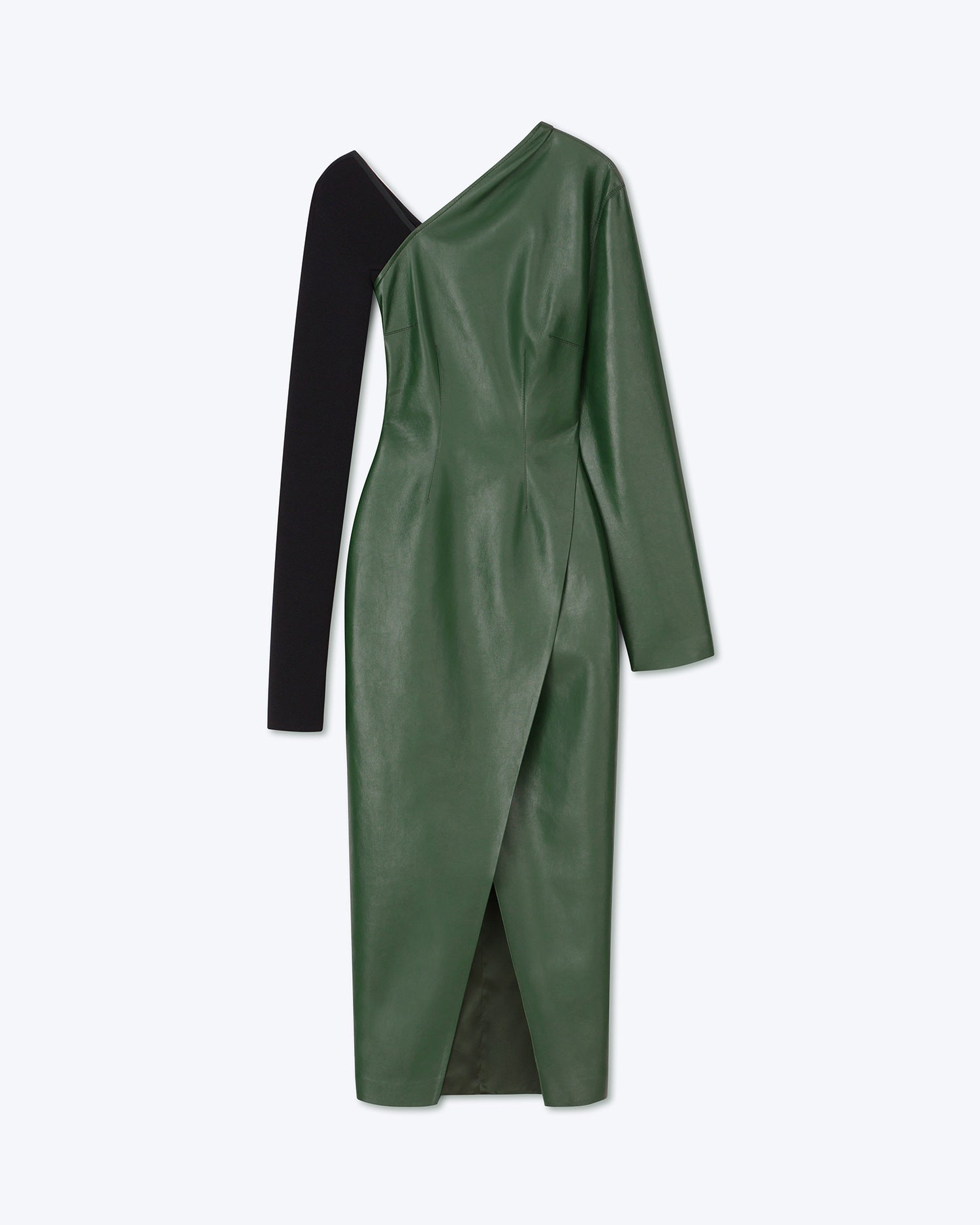 Nami Asymmetric Dress | Pine Green