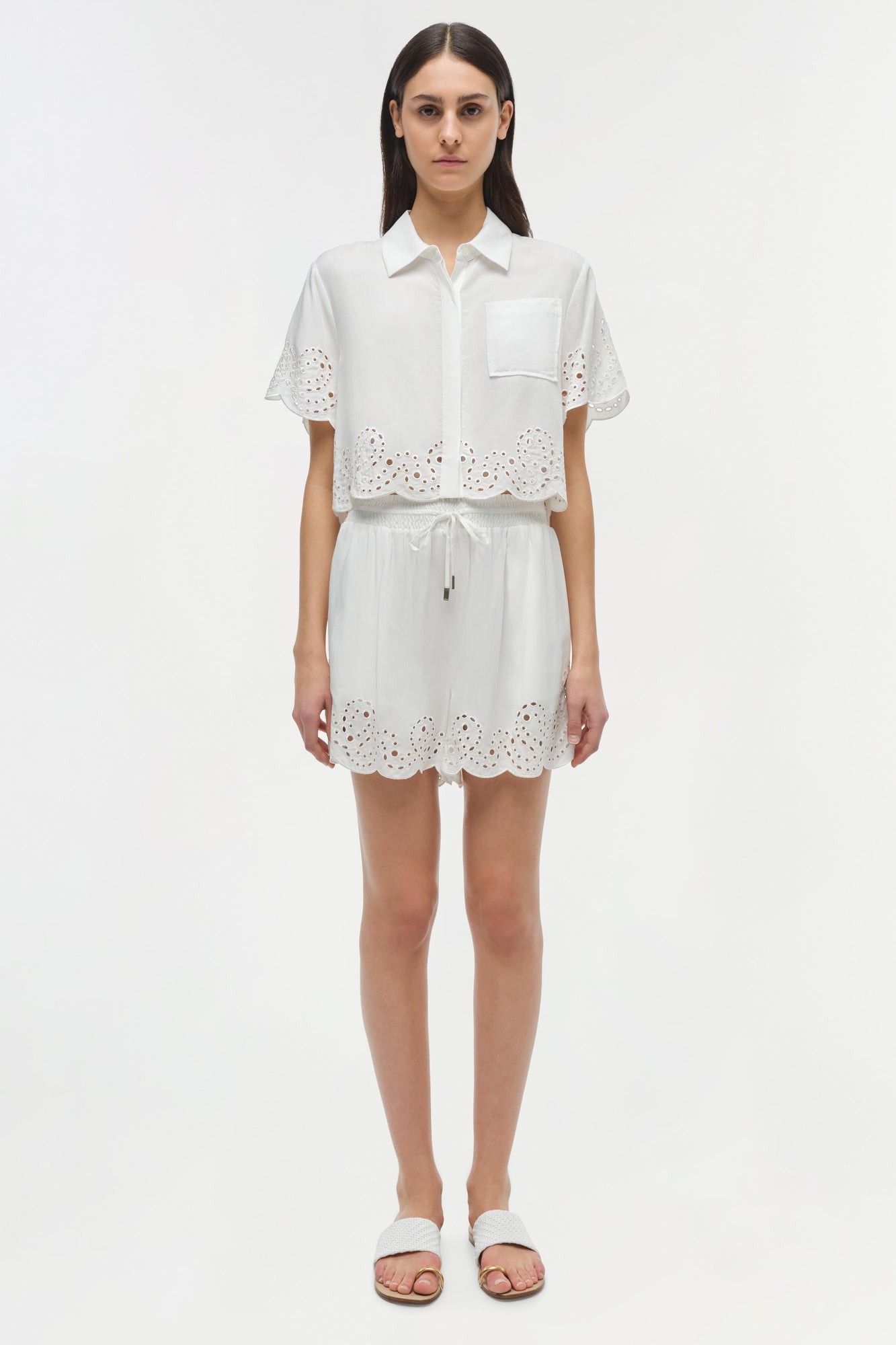 Womens | Amelie Embroidered Short | White