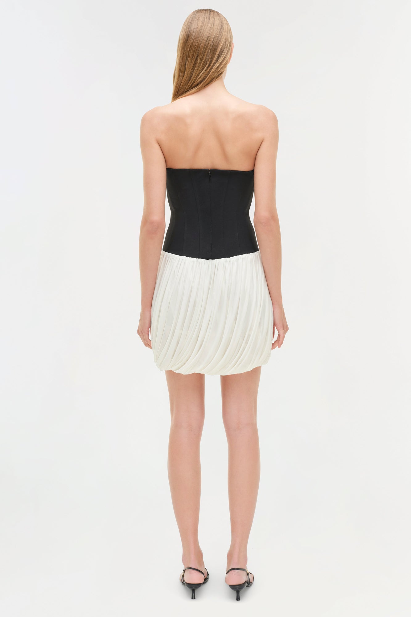 Womens | Josie Strapless Mini Dress | Black Multi