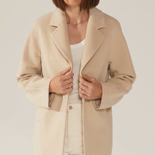 Womens | Risa Cashmere-Wool Button Down Coat | Beige