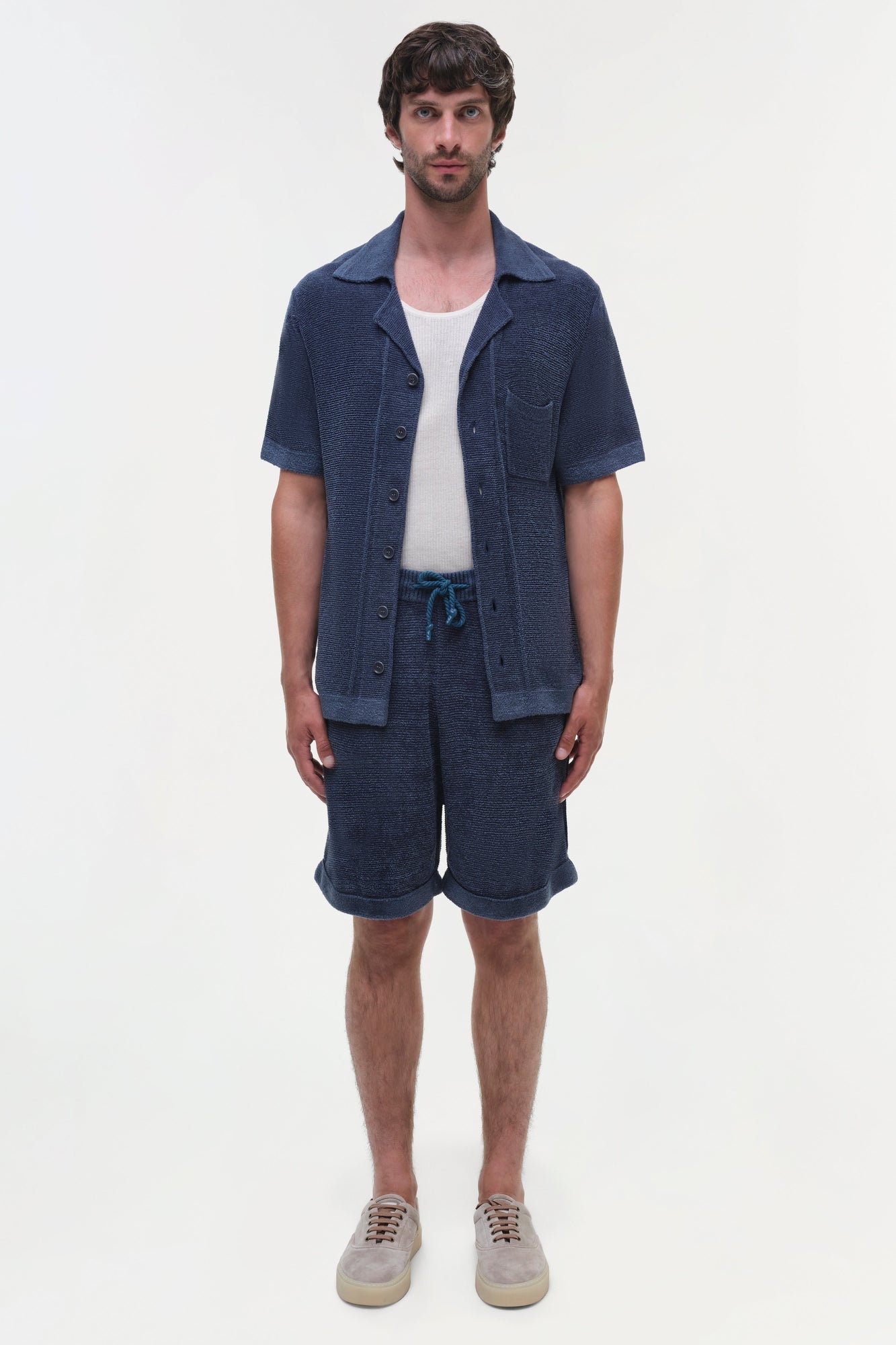 Mens | Ozzie Terry Knit Shirt | Steel