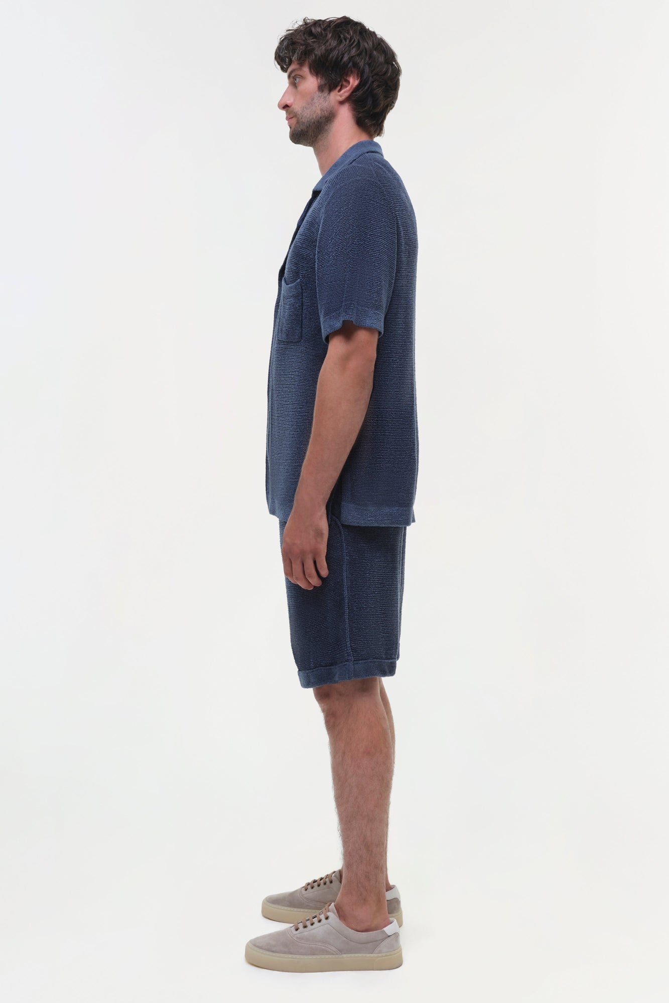 Mens | Ozzie Terry Knit Shirt | Steel