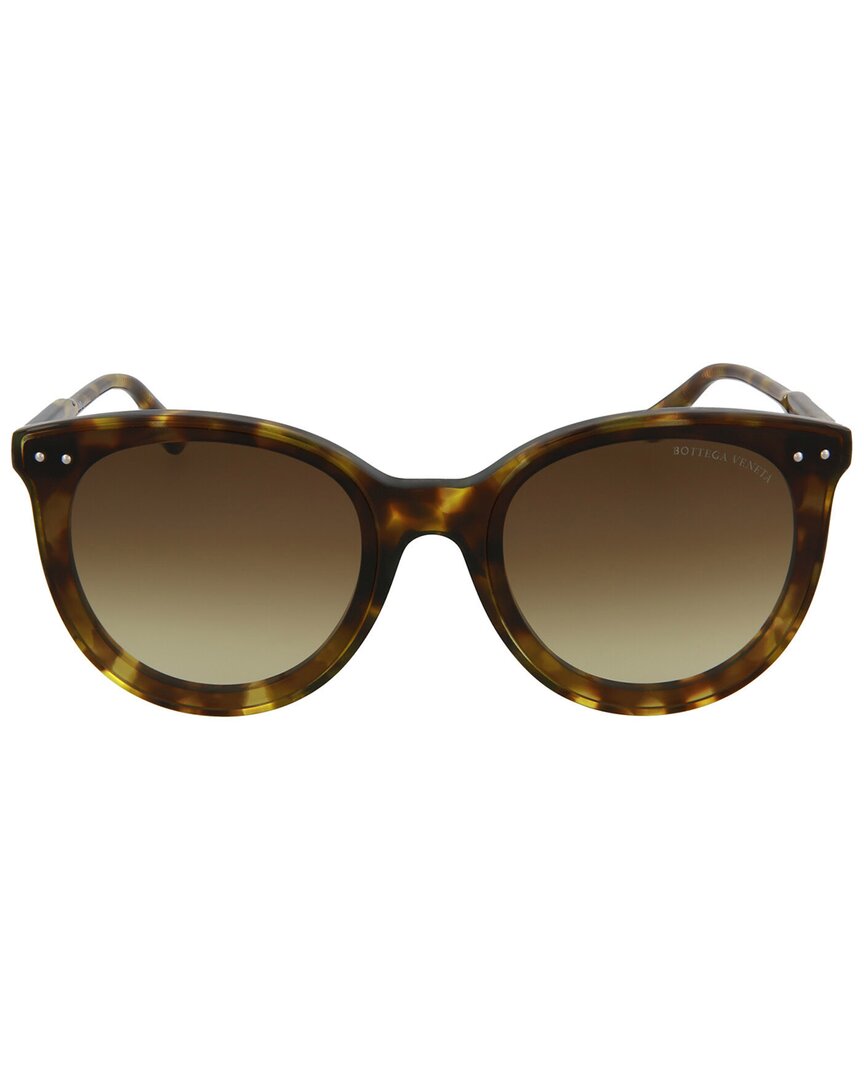 Bottega Veneta | Womens | 61mm Sunglasses | Shiny Green Havana | Brown Lens