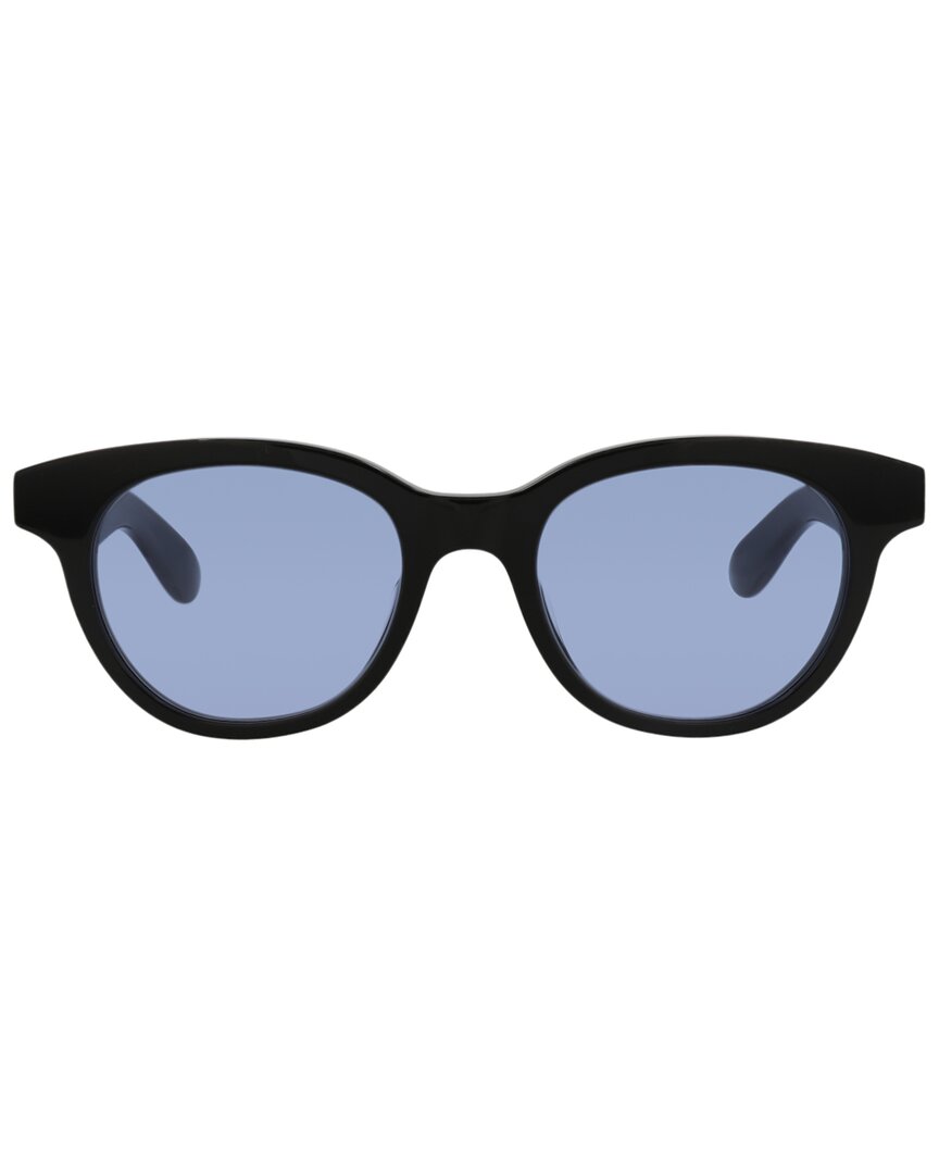 Alexander McQueen | Unisex | AM0383S 51mm Sunglasses | Black | Blue Lens
