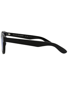 Alexander McQueen | Unisex | AM0383S 51mm Sunglasses | Black | Blue Lens
