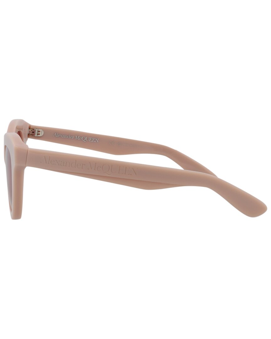 Alexander McQueen | Womens | AM0391S 51mm Sunglasses | Pink | Red Lens