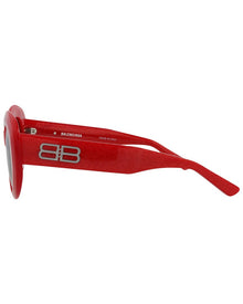 Balenciaga | Womens | BB0095S 53mm Sunglasses | Shiny Solid Fluo Yellow | Grey Tinted Lens