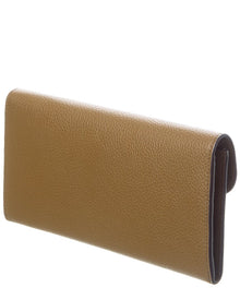 TOTEME | Womens | T-Lock Leather Continental Wallet | Brown