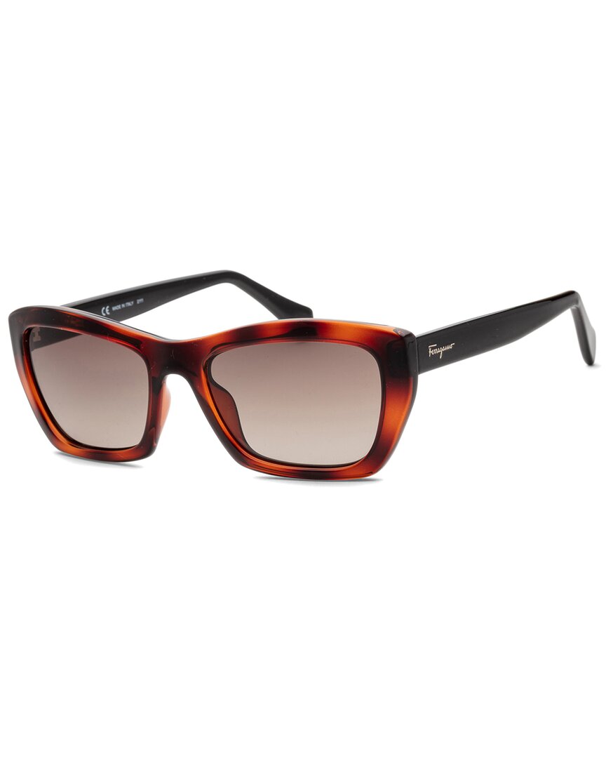 Ferragamo | Womens | Fashion 55mm Sunglasses | Tortoise | Grey Lens