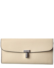 TOTEME | Womens | T-Lock Leather Continental Wallet - I | White