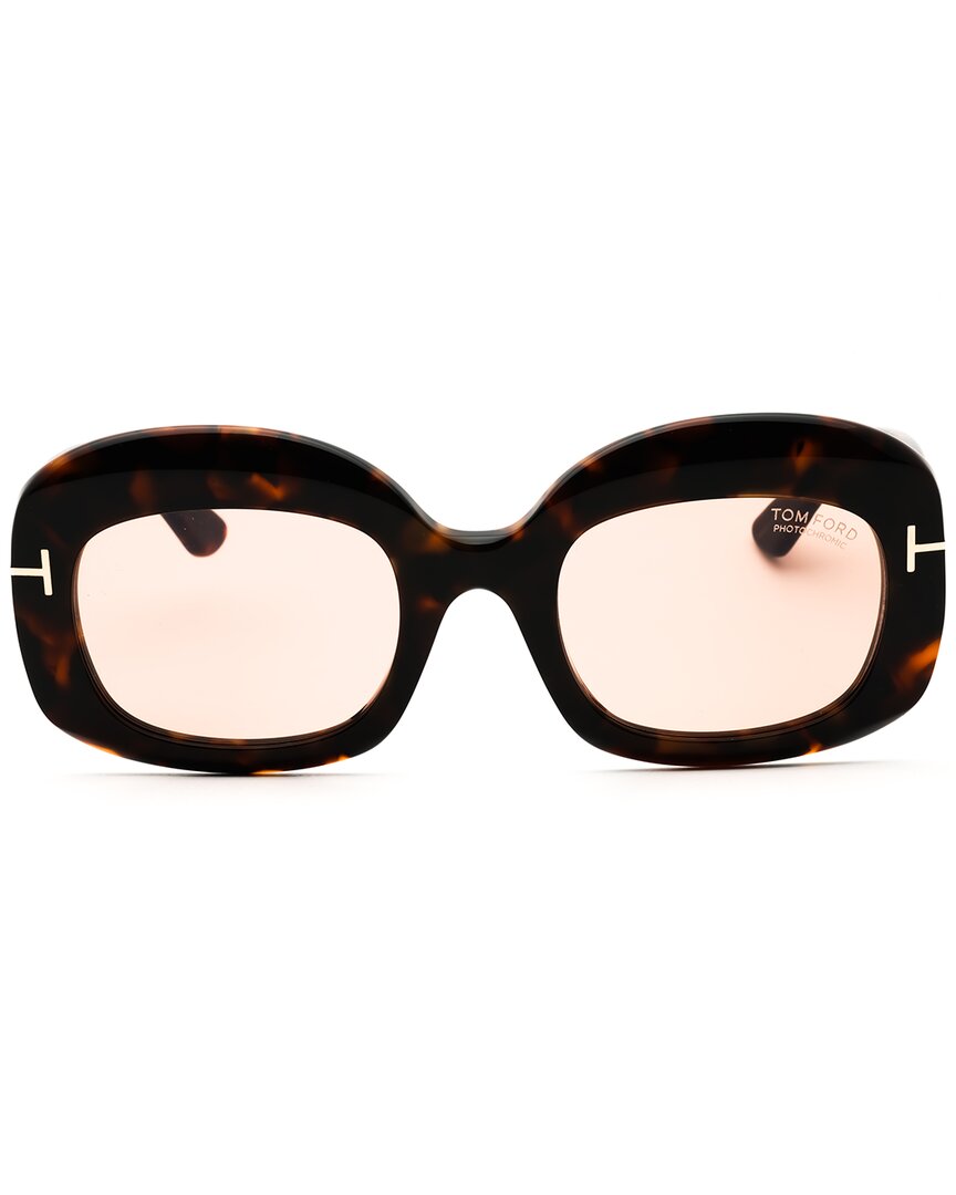 Tom Ford | Womens | Carmen-02 53mm Sunglasses | Havana | Violet Photochromic Lens