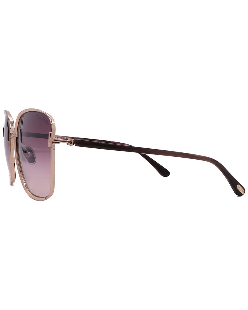 Tom Ford | Womens | FT1029/S 57mm Sunglasses - I | Rose Gold | Pink Gradient Lens